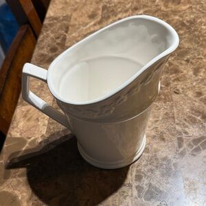 Elegant White Ceramic Pitcher